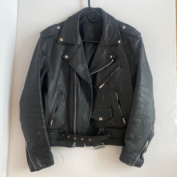 Jackets & Blazers - Vintage motorcycle leather jacket